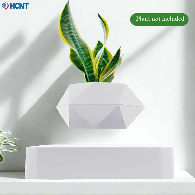 Magnetic Suspension Flower Pot Levitating Air Bonsai Pot Plant Pot Succulent Pot Patio Decoration Desktop Flower/Green Plan