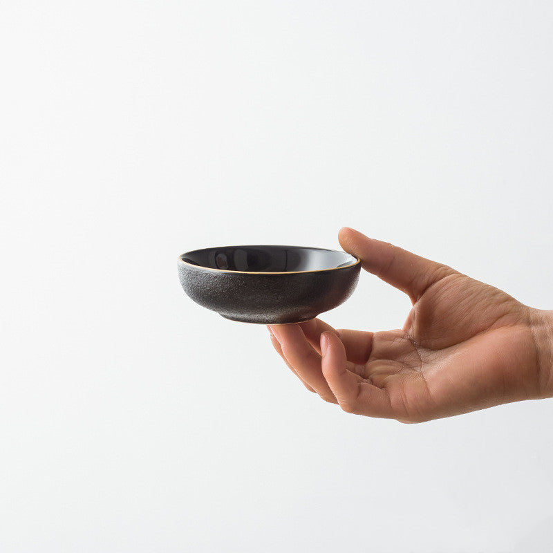 Black Ceramic Tableware Plate Bowl Fruit Plate Phnom Penh