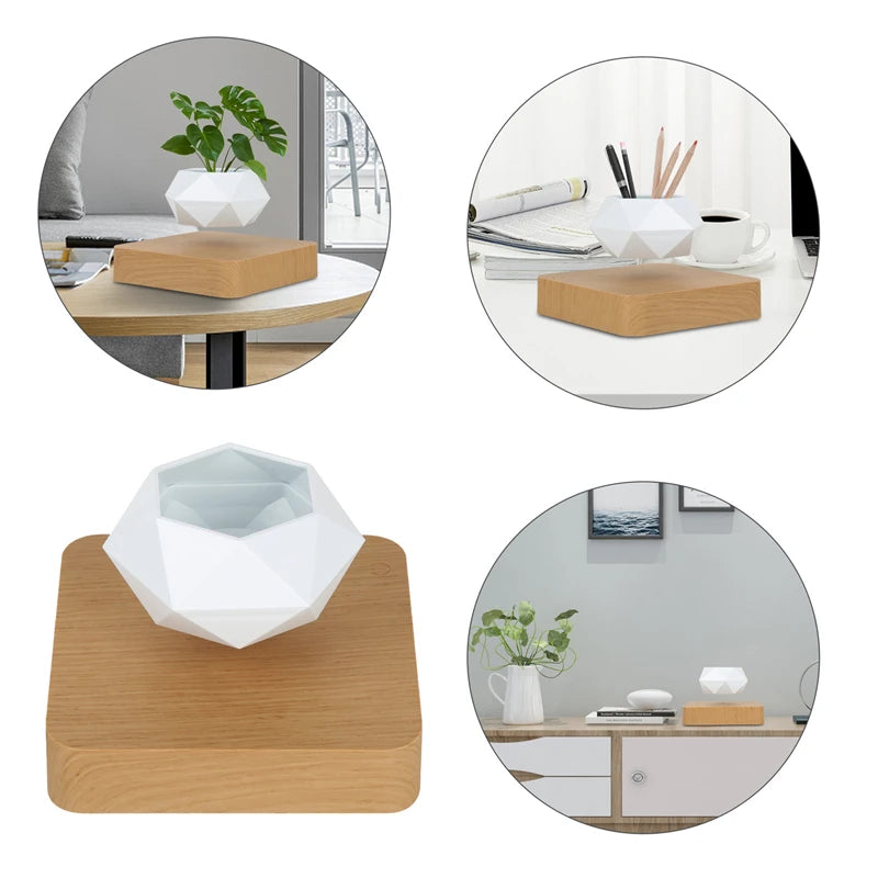 Fast Shipping Magnetic Suspension Flower Pot Levitating Air Bonsai Plant Succulent Patio Decoration Desktop Christmas Gift