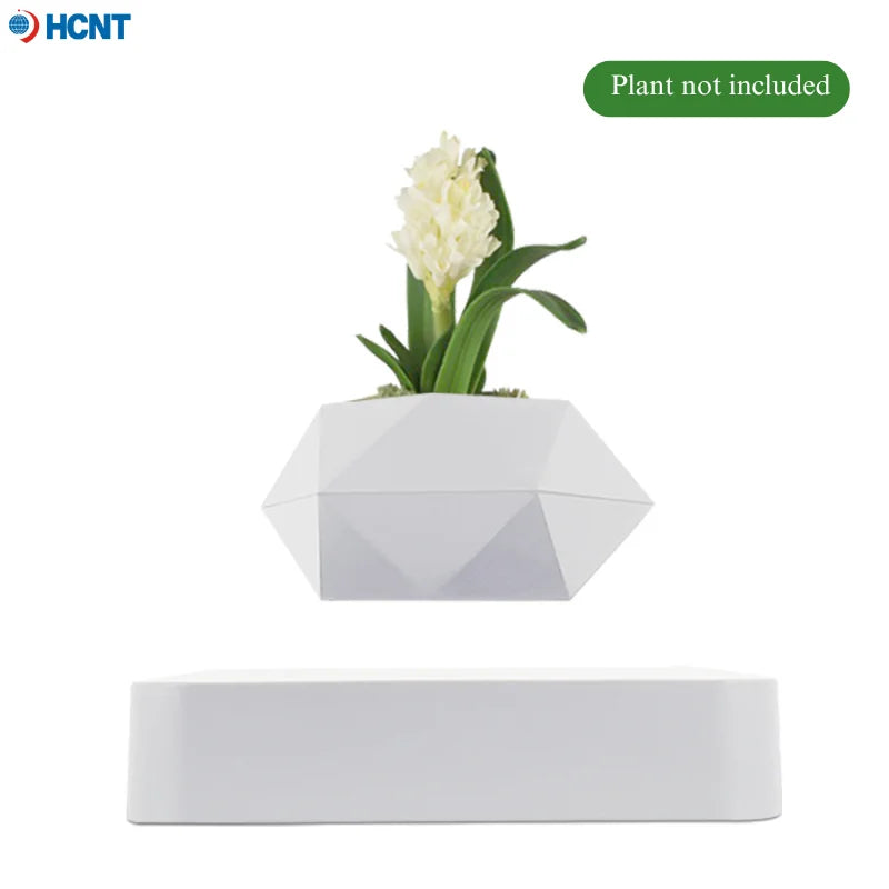 Magnetic Suspension Flower Pot Levitating Air Bonsai Pot Plant Pot Succulent Pot Patio Decoration Desktop Flower/Green Plan