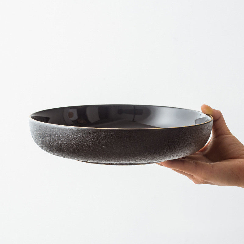 Black Ceramic Tableware Plate Bowl Fruit Plate Phnom Penh
