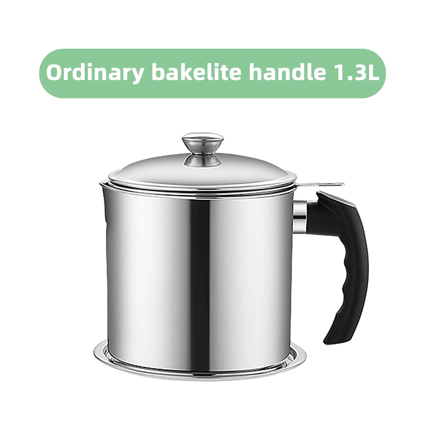 Grease Container Oil Pot with Fine Mesh Strainer Oil Storage Pots Bacon Strainers Stainless Steel Can for Frying Storage