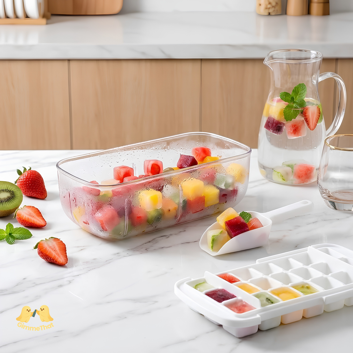 Press-Release Ice Cube Mold & Box