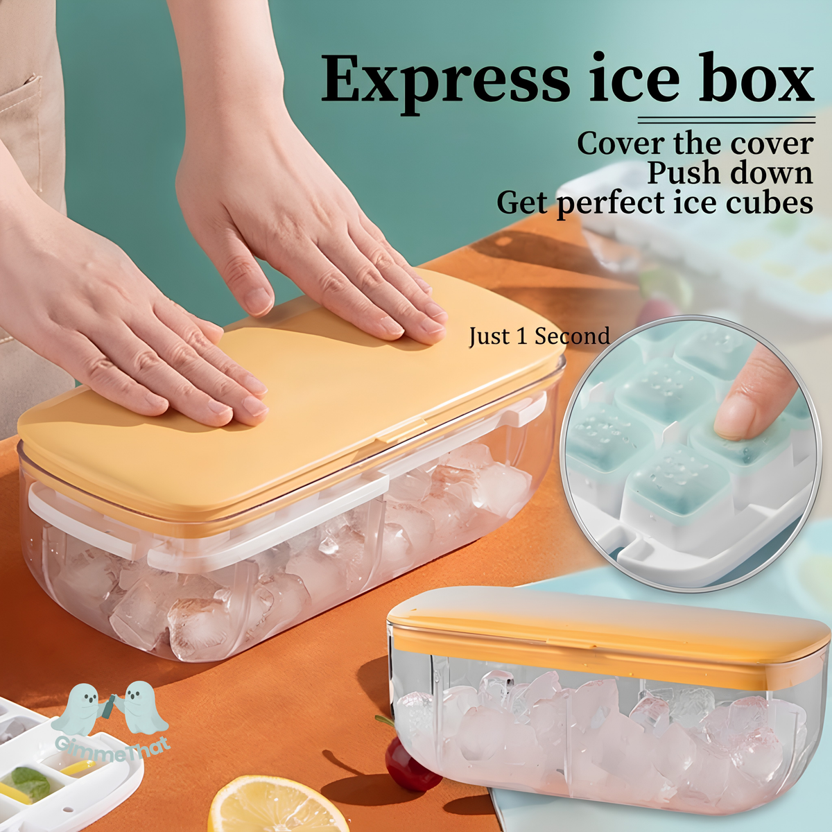 Press-Release Ice Cube Mold & Box