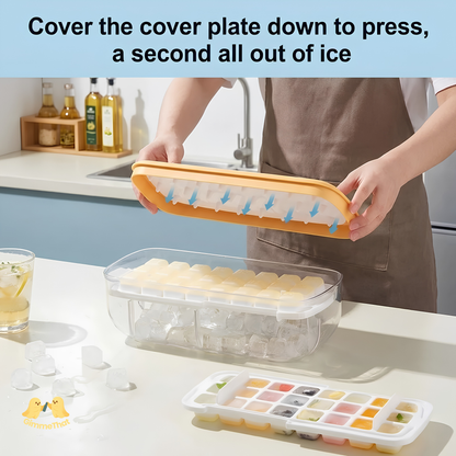 Press-Release Ice Cube Mold & Box