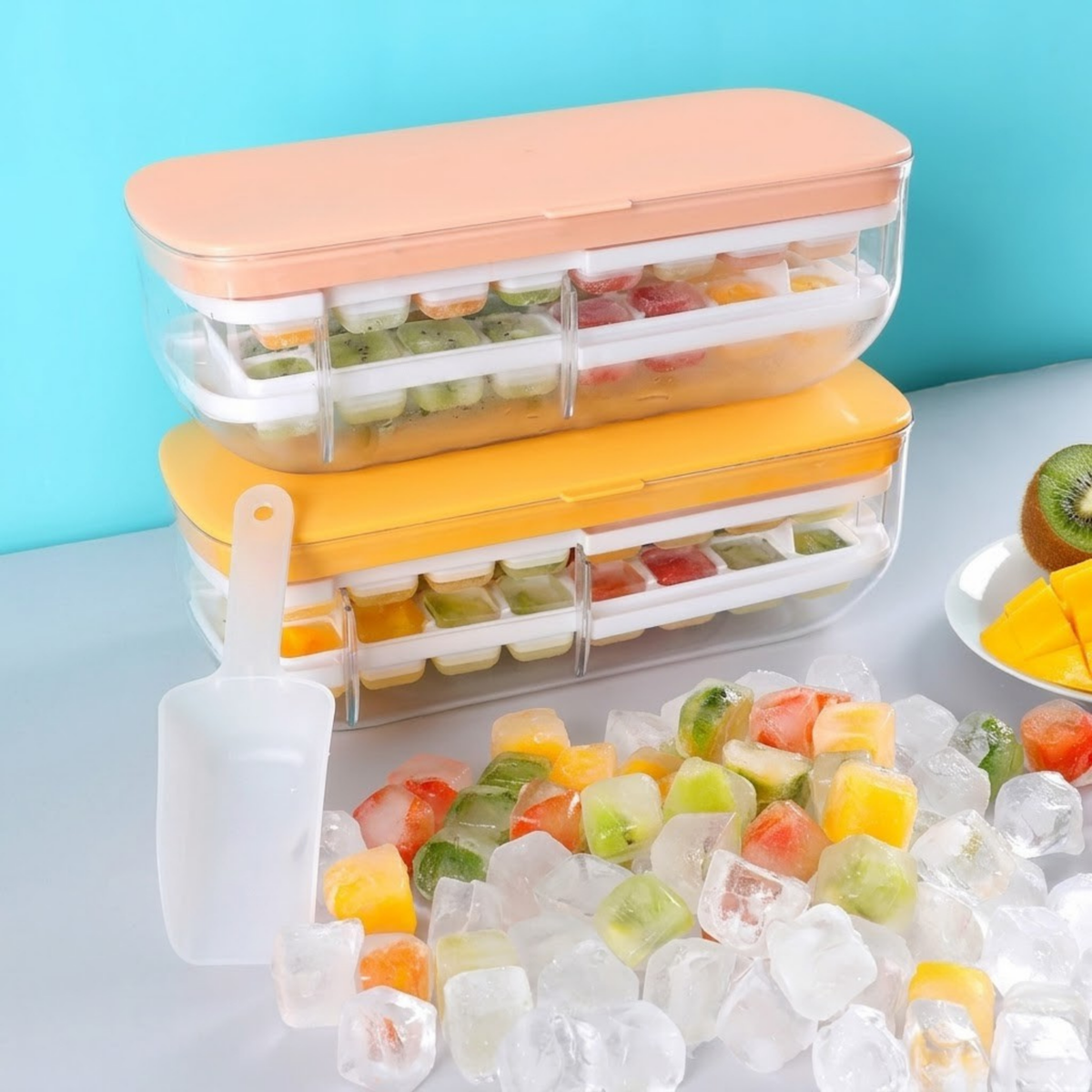 Press-Release Ice Cube Mold & Box