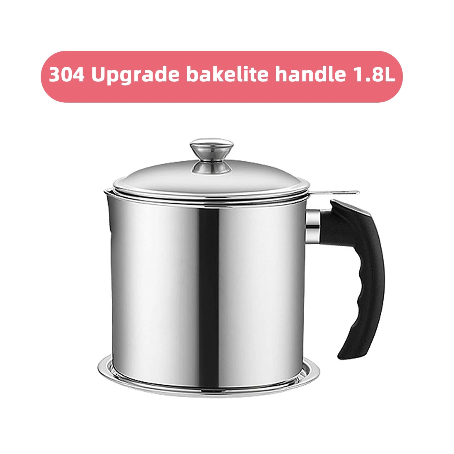Grease Container Oil Pot with Fine Mesh Strainer Oil Storage Pots Bacon Strainers Stainless Steel Can for Frying Storage